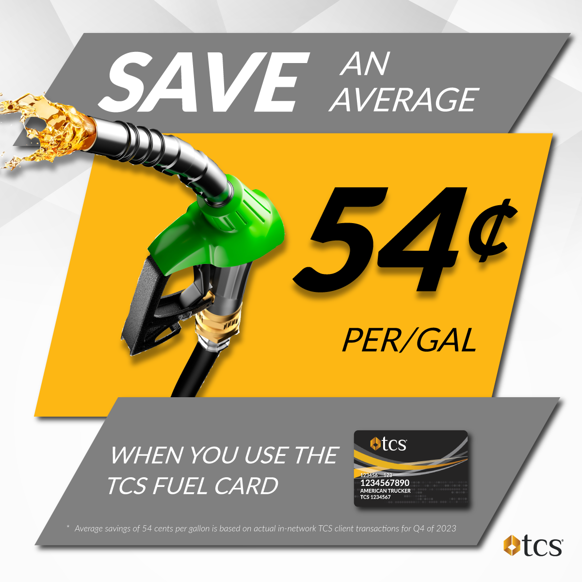 TCS Fuel Card for Truckers NextLOAD savings for Truckers