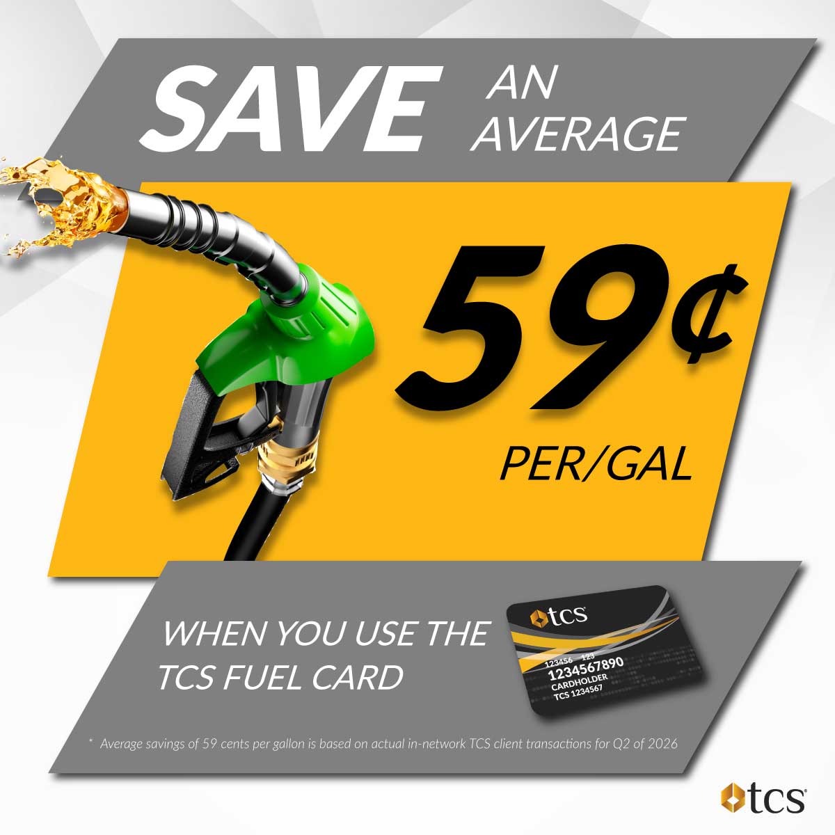 Apex fuel card users saved an average of $0.59 on each gallon of fuel purchased at in-network truck stops in Q2 2026